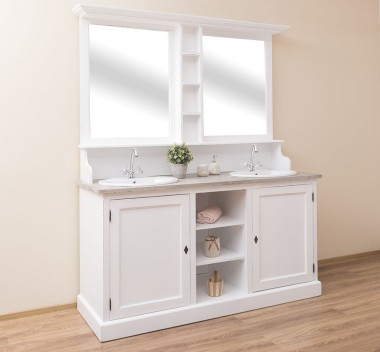 Bathroom cabinet for 2 sink, BAS + SUP - sink not included in the price