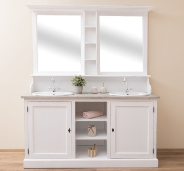 Bathroom cabinet for 2 sink, BAS + SUP - sink not included in the price