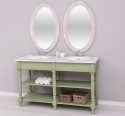 Bathroom cabinet for sinks with turned legs - sinks are not included in the price