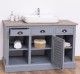 Bathroom cabinet with 1 lamellar door - the sink is not included in the price