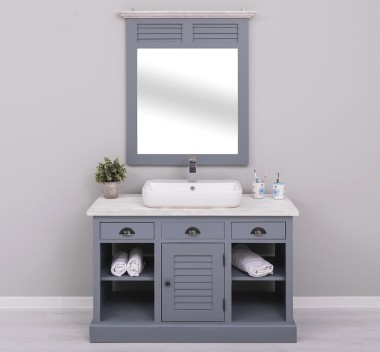 Bathroom cabinet with 1 lamellar door - the sink is not included in the price