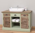 Bathroom cabinet with 2 lamellar doors - sinks are not included in the price