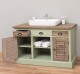 Bathroom cabinet with 2 lamellar doors - sinks are not included in the price