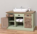 Bathroom cabinet with 2 lamellar doors - sinks are not included in the price