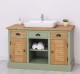 Bathroom cabinet with 2 lamellar doors - sinks are not included in the price