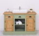 Bathroom cabinet with 2 lamellar doors - sinks are not included in the price