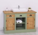 Bathroom cabinet with 2 lamellar doors - sinks are not included in the price