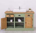 Bathroom cabinet with 2 lamellar doors - sinks are not included in the price