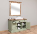 Bathroom cabinet with 2 lamellar doors - sinks are not included in the price