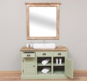 Bathroom cabinet with 2 lamellar doors - sinks are not included in the price