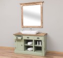 Bathroom cabinet with 2 lamellar doors - sinks are not included in the price