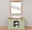 Bathroom cabinet with 2 lamellar doors - sinks are not included in the price