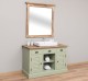 Bathroom cabinet with 2 lamellar doors - sinks are not included in the price