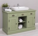 Bathroom cabinet with 2 lamellar doors - sinks are not included in the price