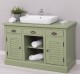 Bathroom cabinet with 2 lamellar doors - sinks are not included in the price