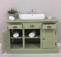 Bathroom cabinet with 2 lamellar doors - sinks are not included in the price