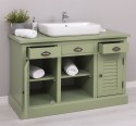 Bathroom cabinet with 2 lamellar doors - sinks are not included in the price