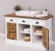 Bathroom cabinet with 2 lamellar doors - sinks are not included in the price