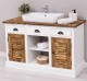 Bathroom cabinet with 2 lamellar doors - sinks are not included in the price