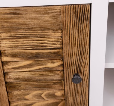 Bathroom cabinet with 2 lamellar doors - sinks are not included in the price