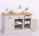 Bathroom cabinet with 2 lamellar doors - sinks not included in the price, oak top