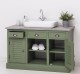 Bathroom cabinet with 2 lamellar doors - sinks not included in the price, oak top