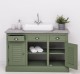 Bathroom cabinet with 2 lamellar doors - sinks not included in the price, oak top