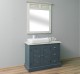 Bathroom cabinet with 2 lamellar doors, 3 drawers - sinks are not included in the price