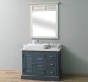 Bathroom cabinet with 2 lamellar doors, 3 drawers - sinks are not included in the price