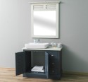 Bathroom cabinet with 2 lamellar doors, 3 drawers - sinks are not included in the price