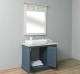 Bathroom cabinet with 2 lamellar doors, 3 drawers - sinks are not included in the price