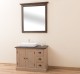 Bathroom cabinet with 2 lamellar doors, 3 drawers - sinks are not included in the price