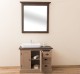 Bathroom cabinet with 2 lamellar doors, 3 drawers - sinks are not included in the price