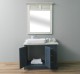 Bathroom cabinet with 2 lamellar doors, 3 drawers - sinks are not included in the price