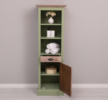 Bathroom furniture with a shutter door, a drawer and two shelves