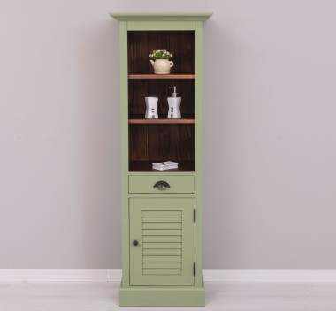 Bathroom furniture with a shutter door, a drawer and two shelves