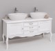 Bathroom furniture with curved legs, two doors and three drawers