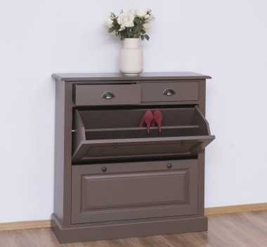 Shoe rack with 2 doors, 2 drawers