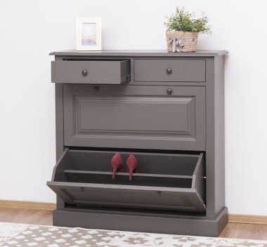 Shoe rack with 2 doors, 2 drawers