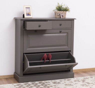 Shoe rack with 2 doors, 2 drawers