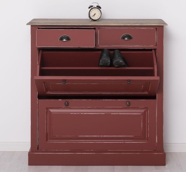 Shoe rack with 2 doors, 2 drawers