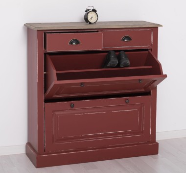 Shoe rack with 2 doors, 2 drawers