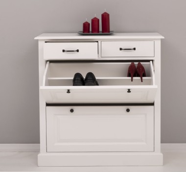 Shoe rack with 2 doors, 2 drawers