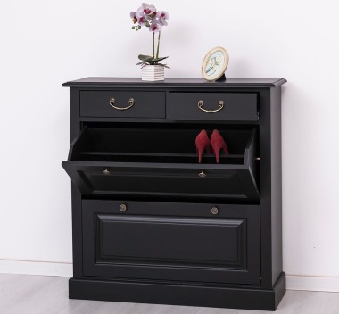 Shoe rack with 2 doors, 2 drawers