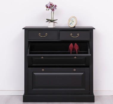 Shoe rack with 2 doors, 2 drawers