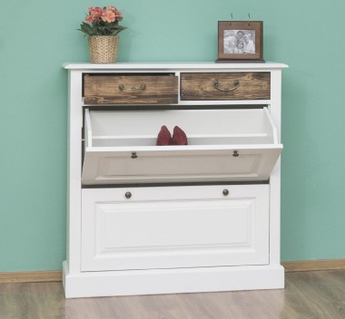 Shoe rack with 2 doors, 2 drawers