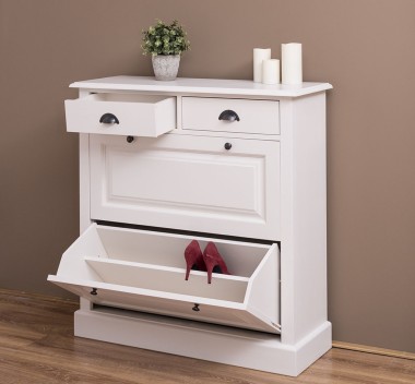 Shoe rack with 2 doors, 2 drawers