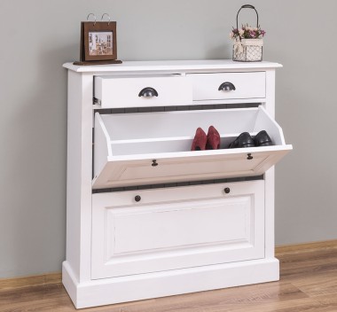 Shoe rack with 2 doors, 2 drawers