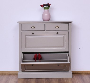 Shoe rack with 2 doors, 2 drawers