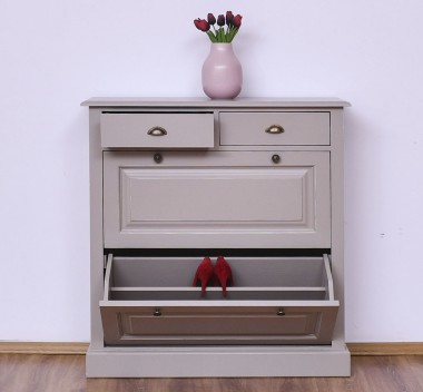 Shoe rack with 2 doors, 2 drawers